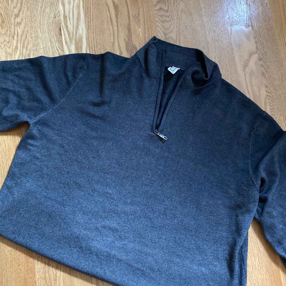 Men’s cashmere, grayish blue pull over